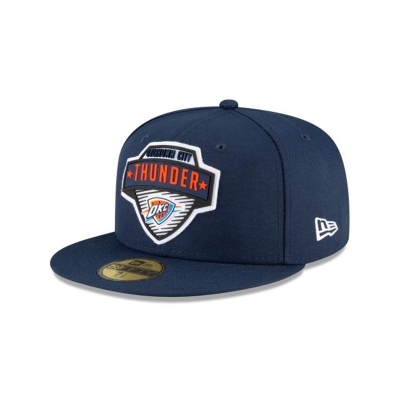 Blue Oklahoma City Thunder Hat - New Era NBA Tip Off Edition 59FIFTY Fitted Caps USA8910265